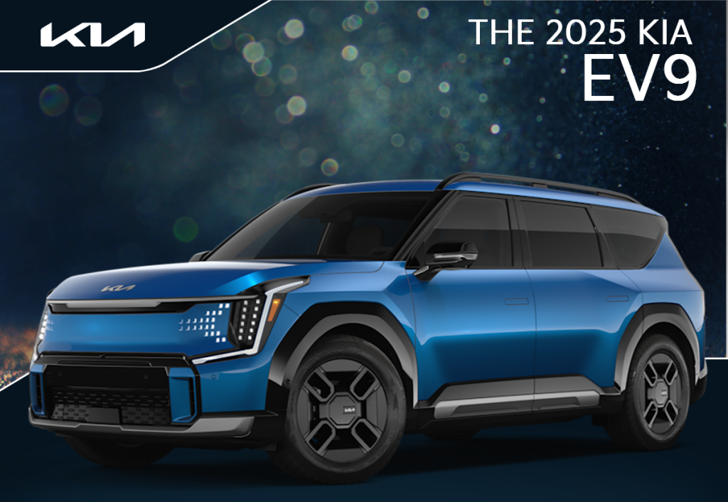 A promotion for the 2025 Kia EV9 available in New Port Richey, FL