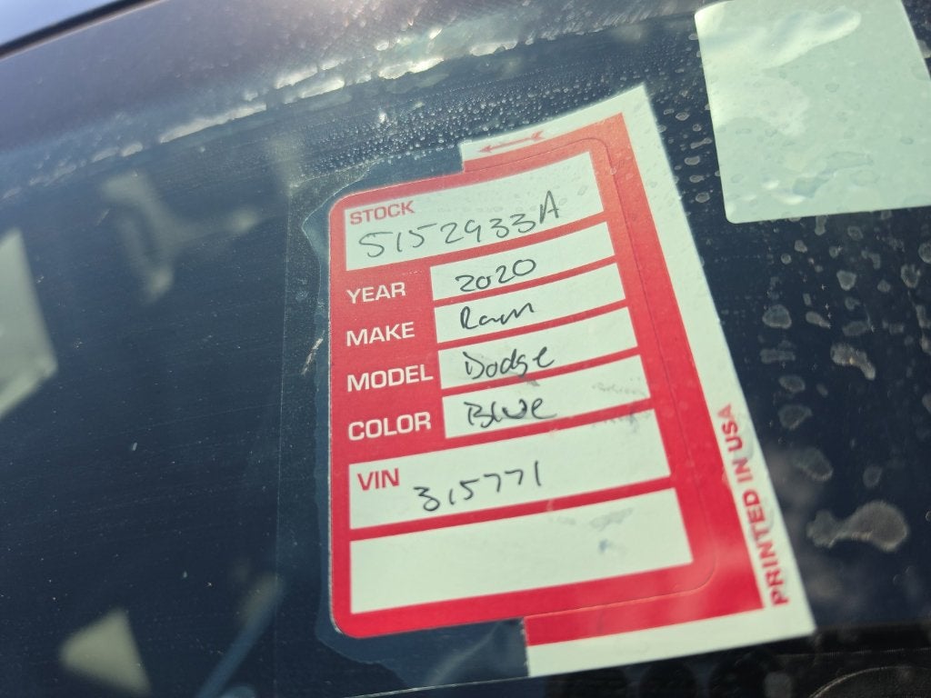 2020 RAM 1500 Big Horn/Lone Star