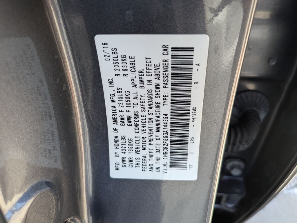 2016 Honda Accord EX-L