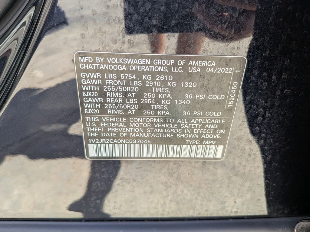 2022 Volkswagen Atlas 3.6L V6 SE w/Technology