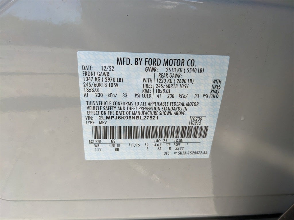 2022 Lincoln Nautilus Reserve