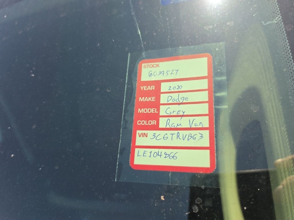 2020 RAM ProMaster 1500 Base