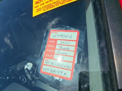 2021 Toyota Camry SE