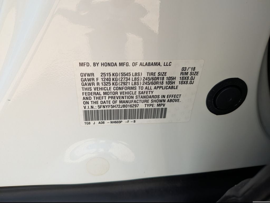 2018 Honda Pilot EX-L w/Navigation