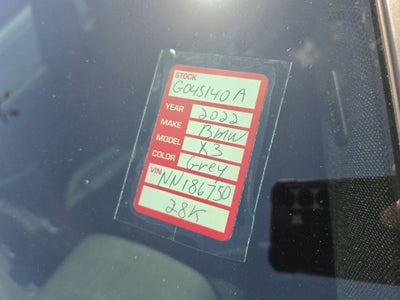 2022 BMW X3 sDrive30i