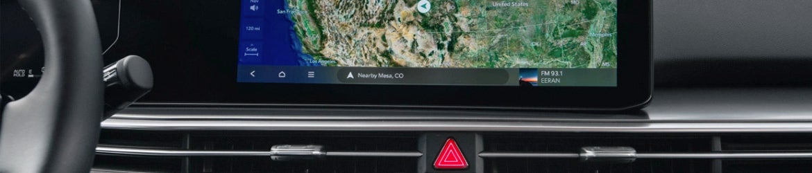 A close up on the 2024 Kia Sorento infotainment system in New Port Richey, FL