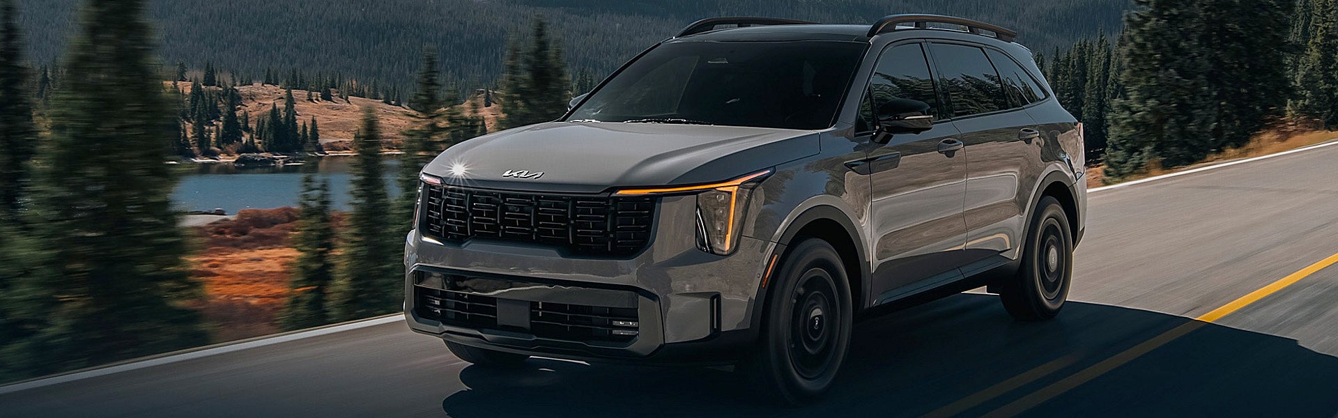 A close up on the 2024 Kia Sorento infotainment system in New Port Richey, FL