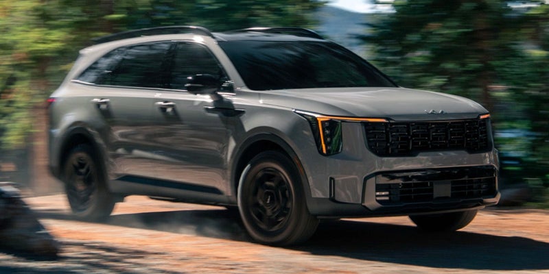 A 2024 Kia Sorento rushing by in New Port Richey, FL