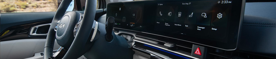 The infotainment system of the 2025 Kia Carnival in New Port Richey, FL