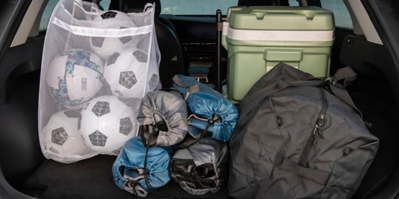 The full cargo space available in the 2025 Kia Niro in New Port Richey, FL