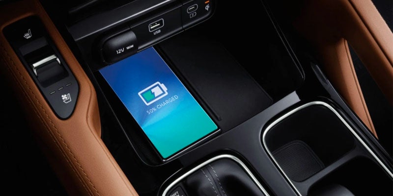 A charging port in the 2025 Kia Telluride in New Port Richey, FL