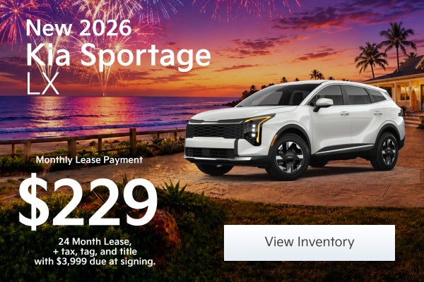 New 2026 Kia Sportage Lease Offer