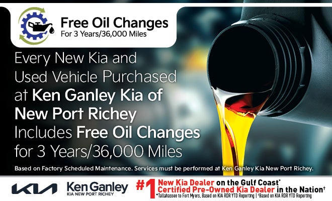 Free Oil Changes for 3 Years/36,000 Miles