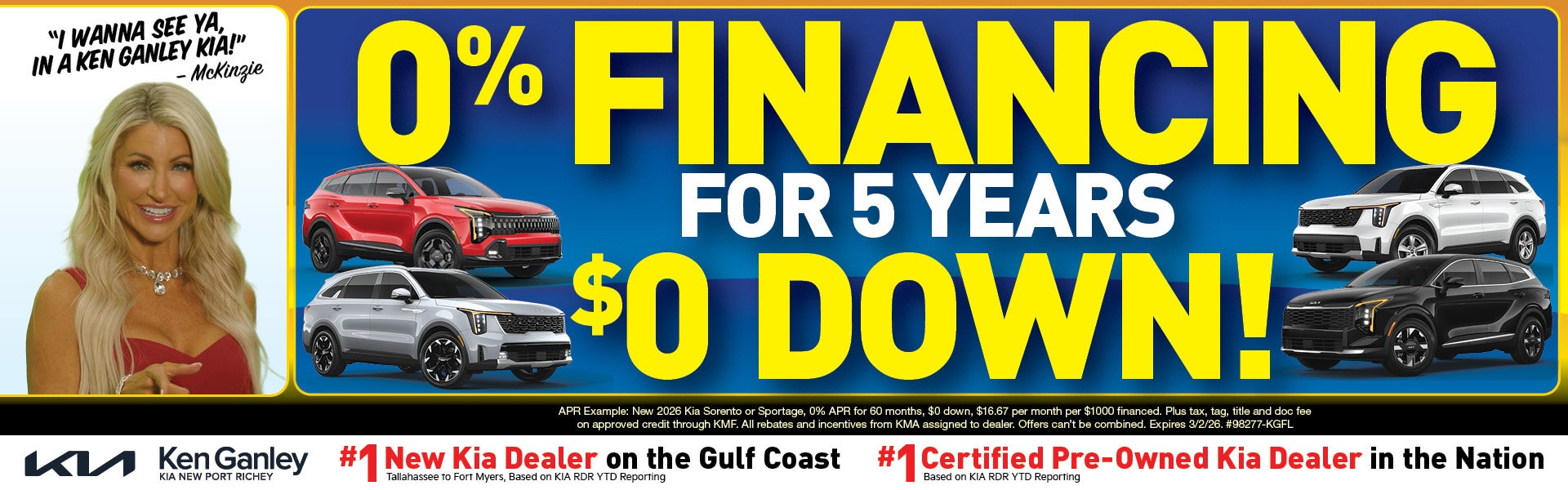 0% Financing For 5 Years and $0 Down