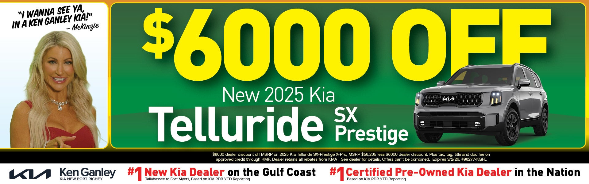 $6,000 Off New 2025 Kia Telluride SX Prestige