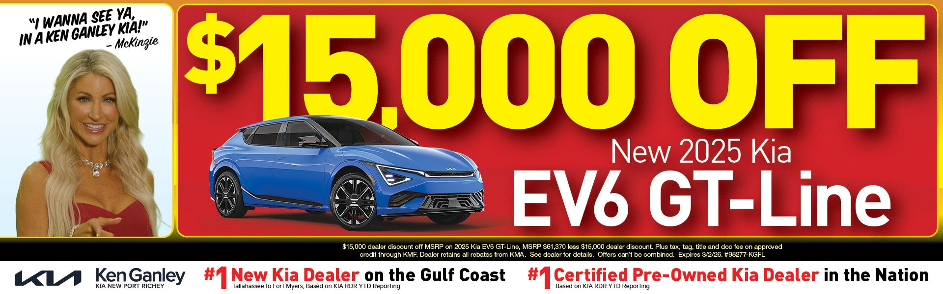 $15,000 Off New 2025 Kia EV6 GT-Line
