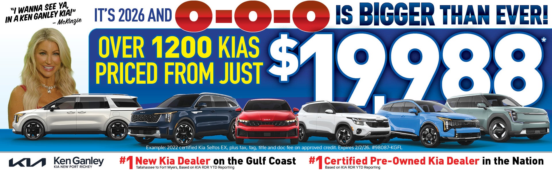 Over 1200 Kias priced from just $19,988